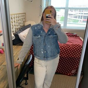 Sweatshirt jean jacket